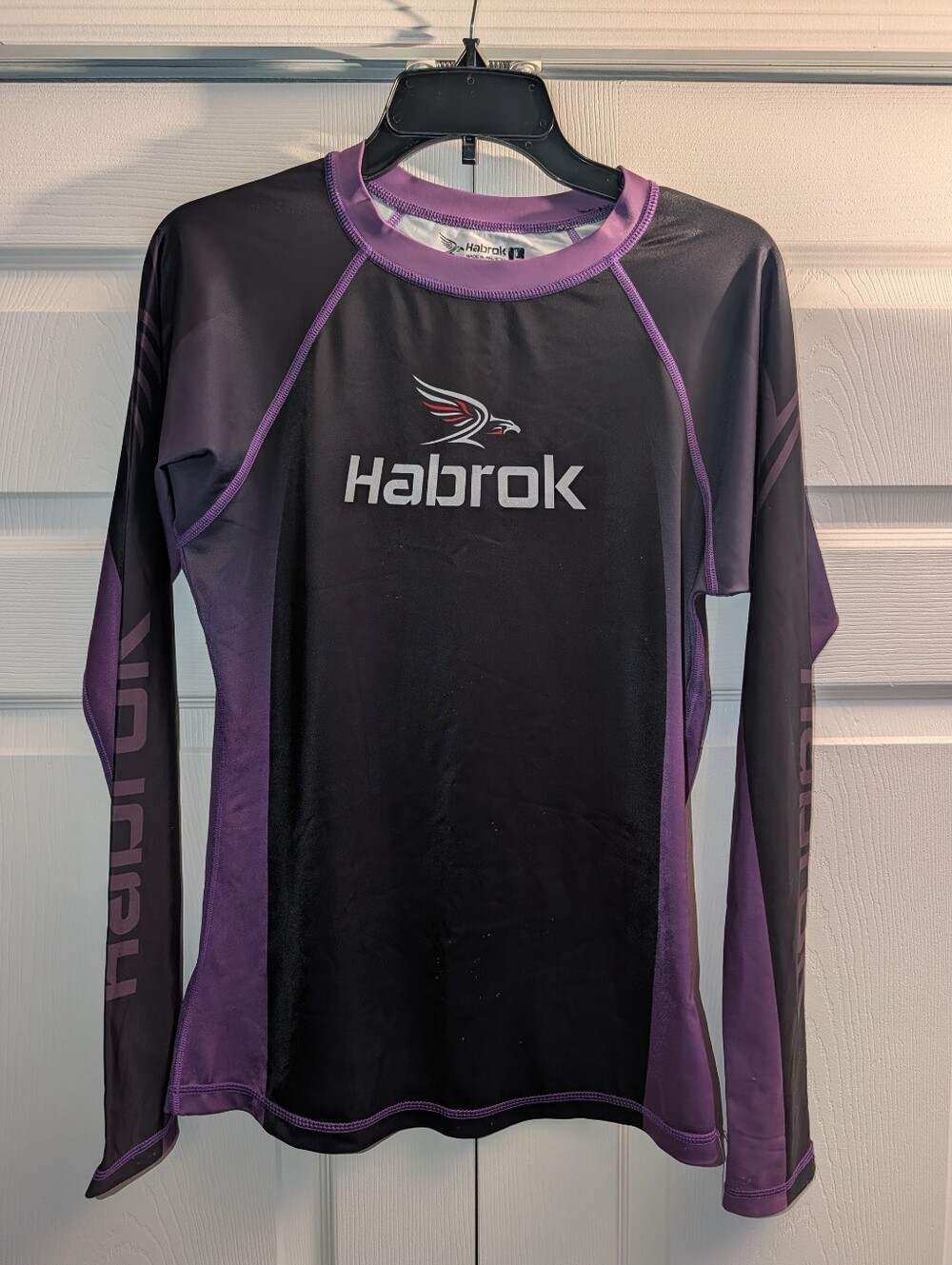 Habrok Long-Sleeve BJJ Rash Guard Black & Purple